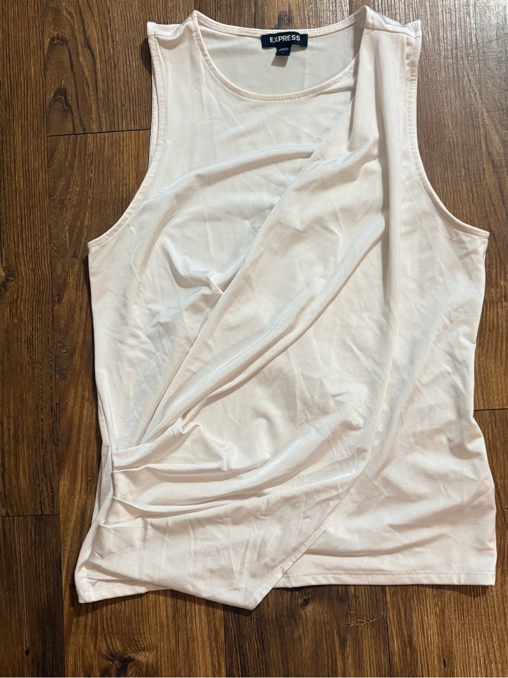 Express Draped Tank Top in white Size Small